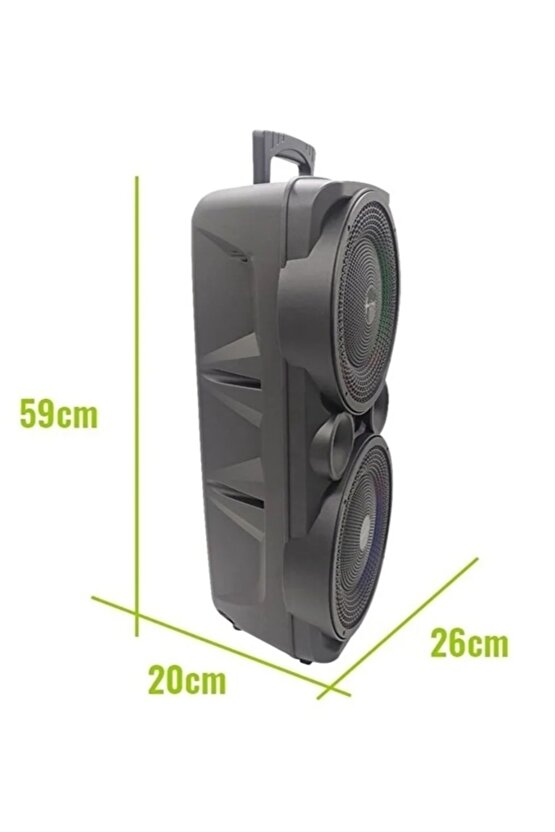 Mikrofonlu Bluetooth Hoparlör Toplantı Parti Eğlence Led Işıklı Sd Kart Fm Usb Girişli Speaker