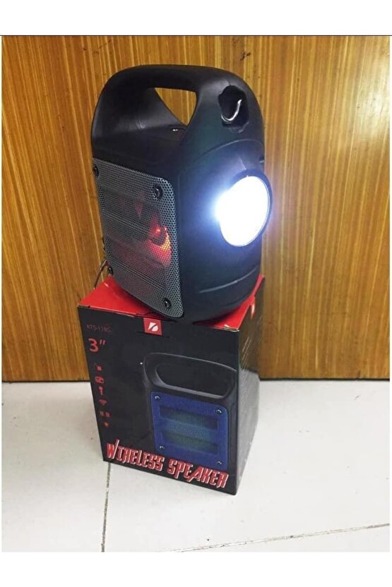 Led Işıklı Bluetooth Hoparlör Usb Sd Kart Aux Mikrofon Girişli El Fenerli Kablosuz Hoparlör
