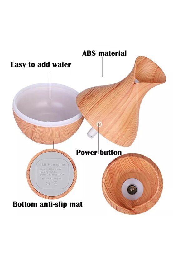 Ultrasonic Aroma Terapi Oda Hava Nemlendirici Led Işıklı Humudifier