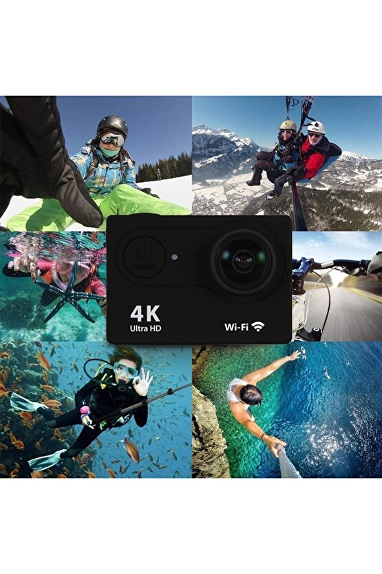 Wifi Li Aksiyon Kamera 4k Ultra Hd 1080p Spor Dalış Motorsiklet Kask Kayak Doğa Avcı Kamerası