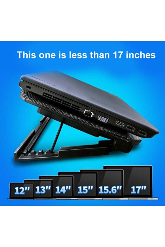 Laptop Soğutucu Fan Cooling Pad Notebook Altlığı Çift Fanlı