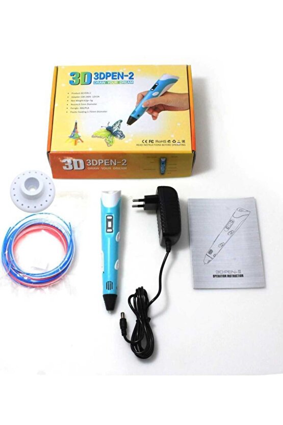 3d Pen 3 Boyutlu Yazıcı Kalem 3 Renk X 3 Metre Filament 3d Printing Pen