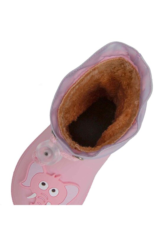 CC332 Bimbi Elefante Borreguito Kürklü Yağmur Çizmesi Pembe