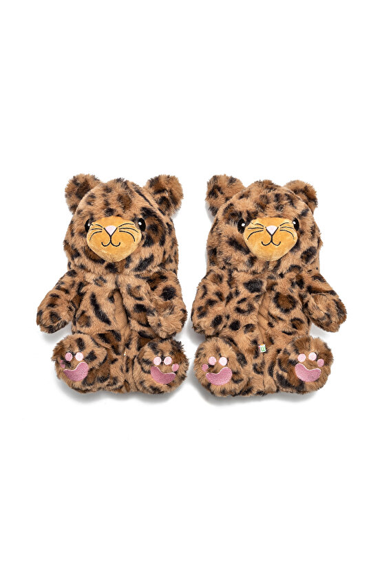 Pako Kadın Hayvanlı Panduf Leopar 3641