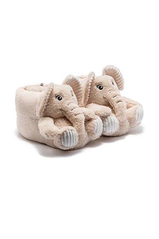 Elfi Kadın Hayvanlı Panduf Bej 3641