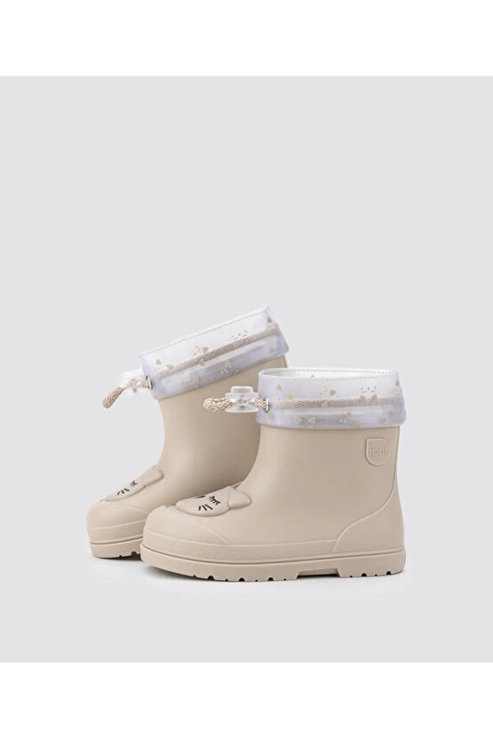 W10322 Mendi Gato Kız Çocuk Yağmur Çizmesi BEJ