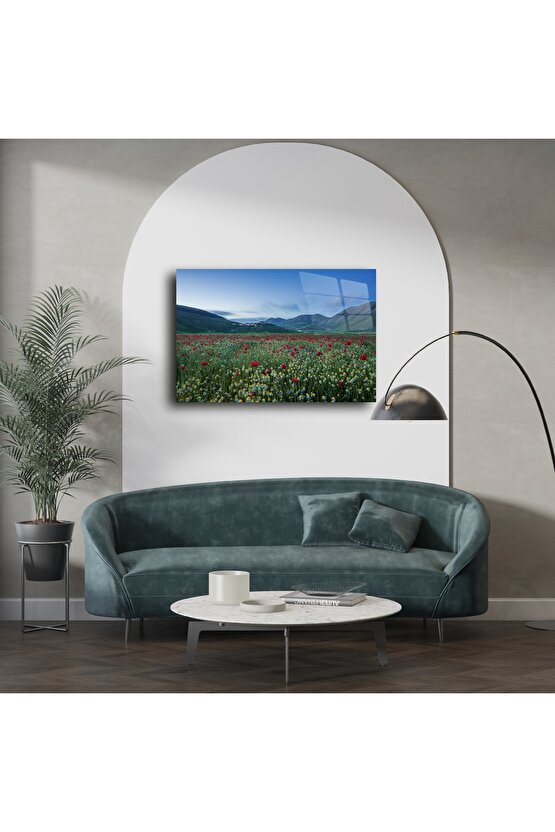 Gün Batımı Kiraz Çiçeği Kanvas Duvar Sanatı