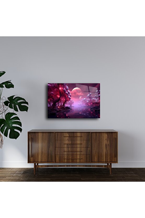 Cam Tablo Galaksi Manzarası