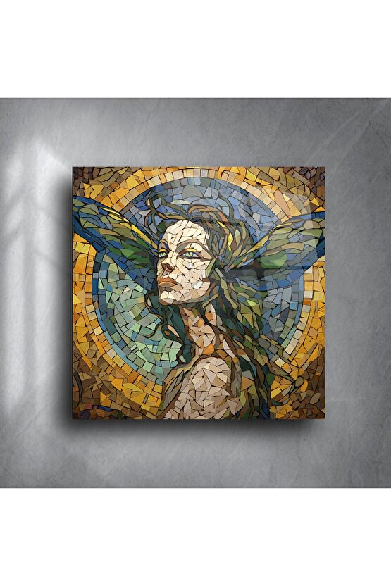 Cam Duvar Sanatı Mozaik Peri Paneli