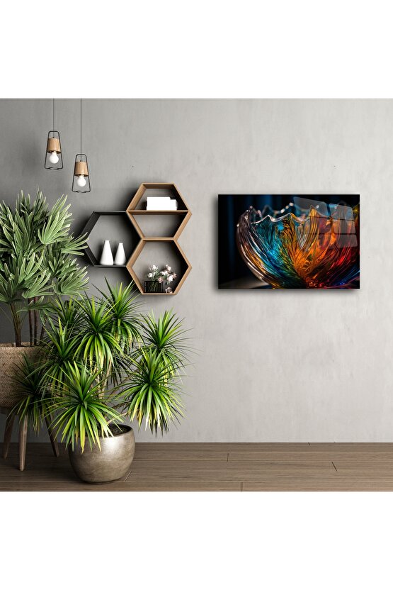 Parlak Cam Üzerine Lüks Sanat Baskısı