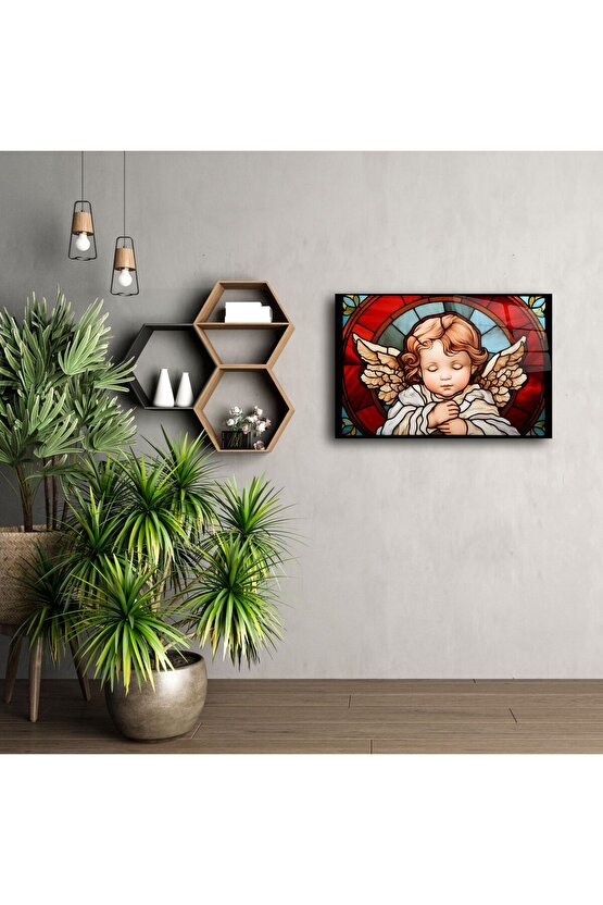 Cam Duvar Sanatı Melek Figür Paneli