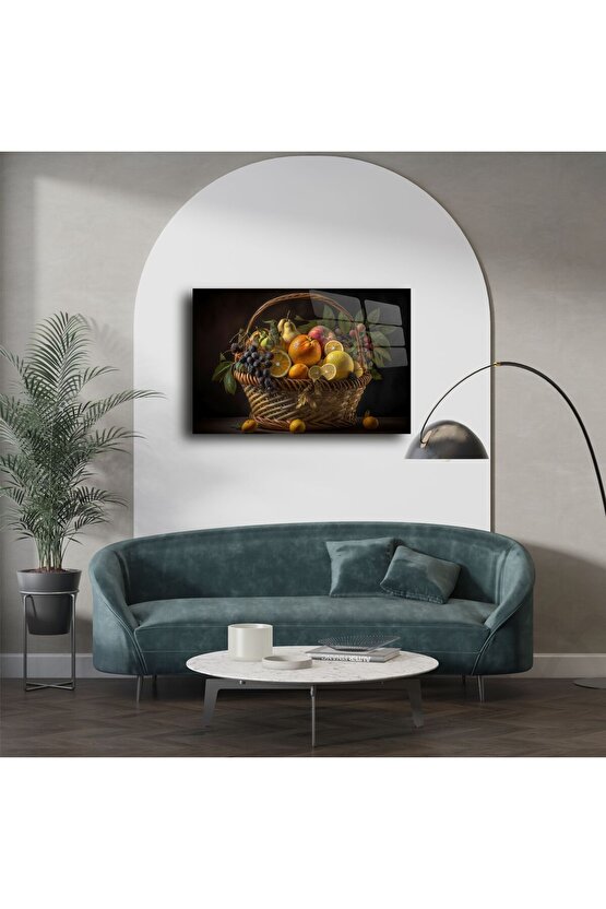Lüks Meyve Sepeti Cam Tablo