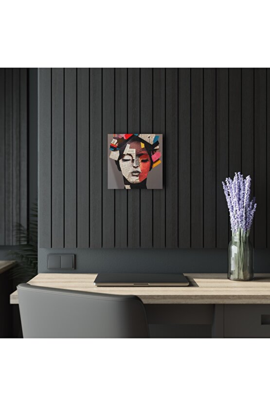 Kadın Model Cam Tablo Duvar Dekoru 8