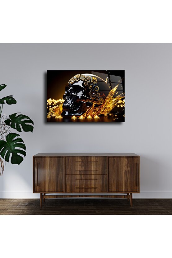 Kuru Kafa Görseli Cam Tablo Duvar Dekoru 3