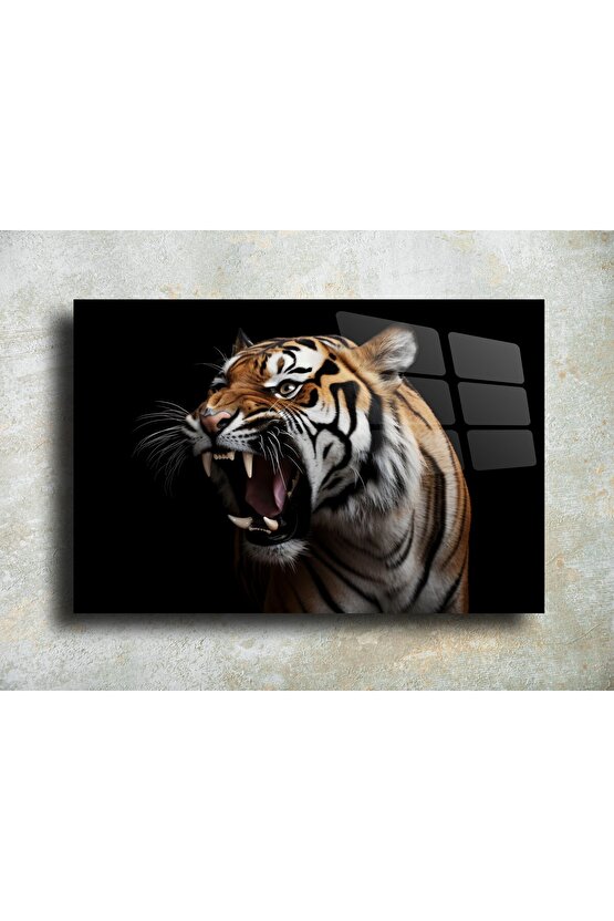 Kaplan Görseli Cam Tablo Duvar Dekoru 1