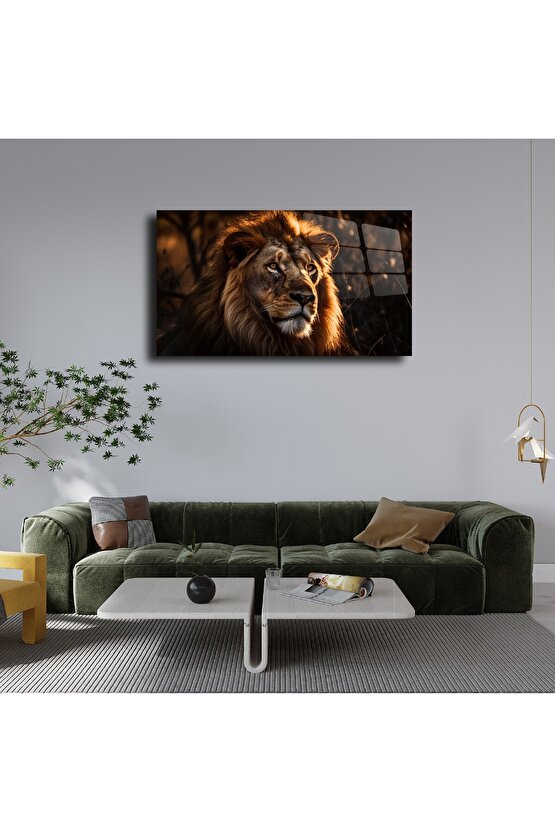 Aslan Cam Tablo Duvar Dekoru 2