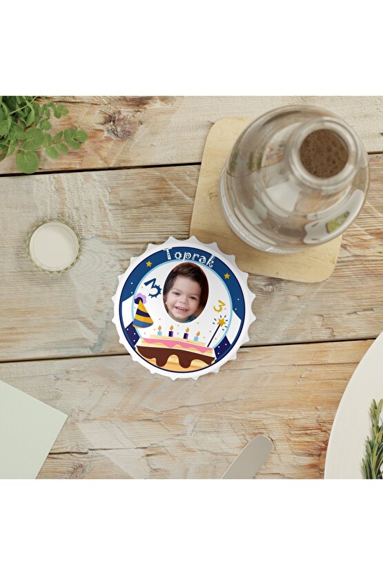 50 Adet Kapak Açacak Resimli Kişiye Özel Magnet Buzdolabı Süsü, Doğum Günü Erkek Çocuk 1