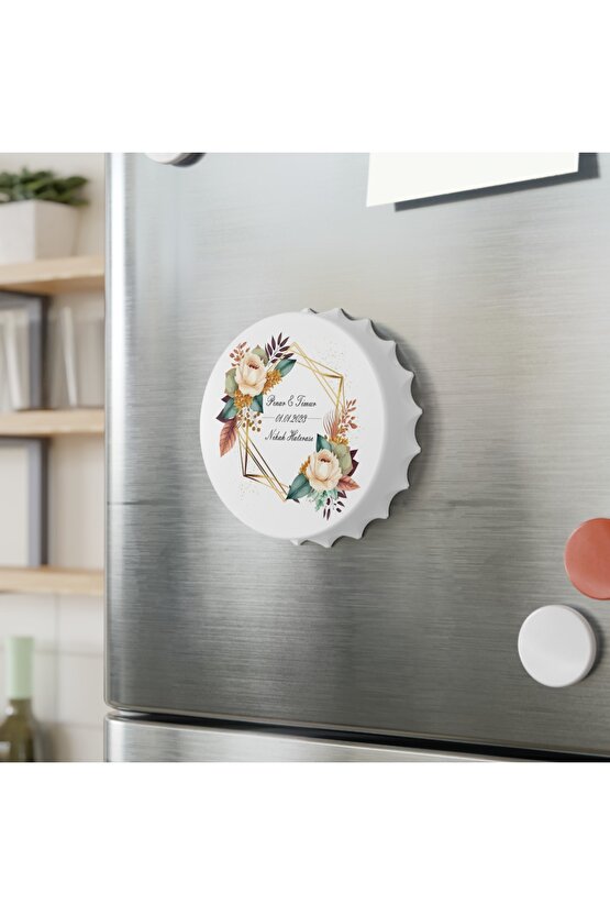 50 Adet Kapak Açacak Magnet Buzdolabı Süsü, Söz, Nişan, Kına, Nikah, Düğün Hatırası Promosyon 14