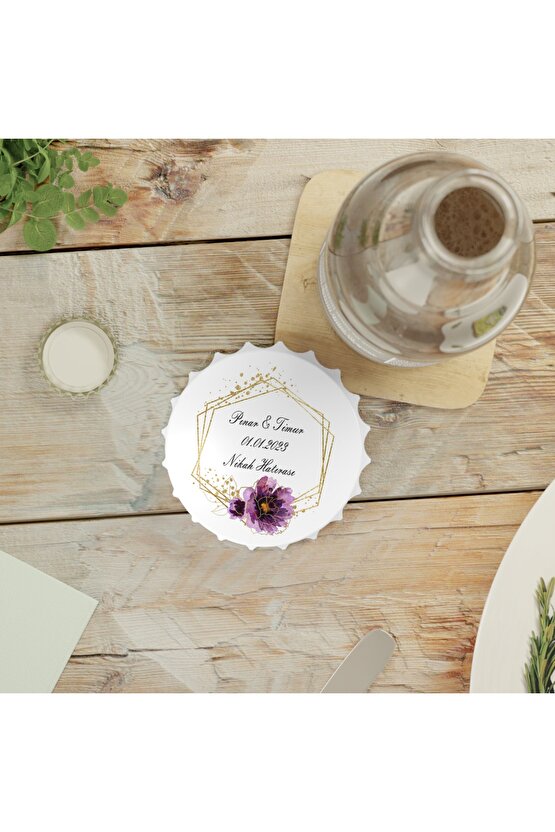 50 Adet Kapak Açacak Magnet Buzdolabı Süsü, Söz, Nişan, Kına, Nikah, Düğün Hatırası Promosyon 5