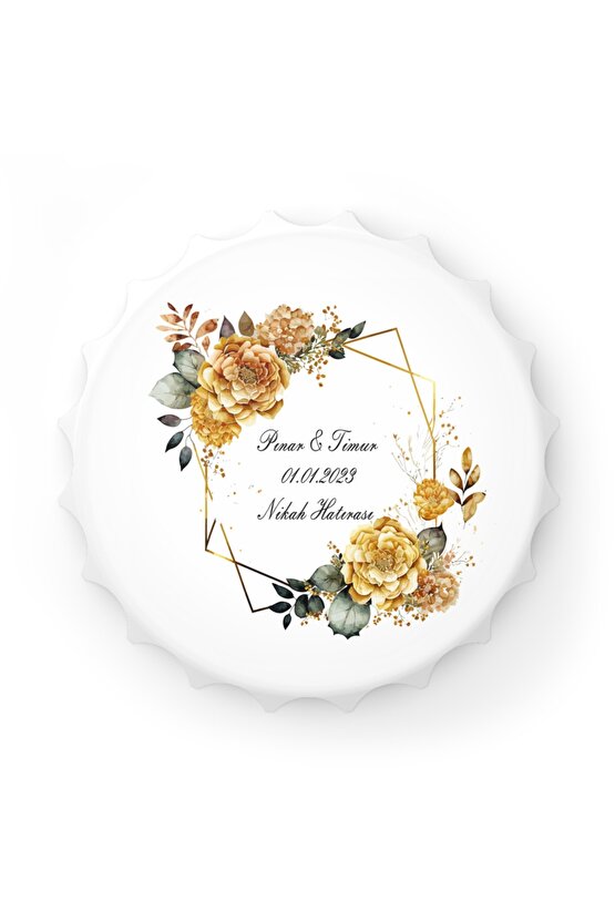 50 Adet Kapak Açacak Magnet Buzdolabı Süsü, Söz, Nişan, Kına, Nikah, Düğün Hatırası 1