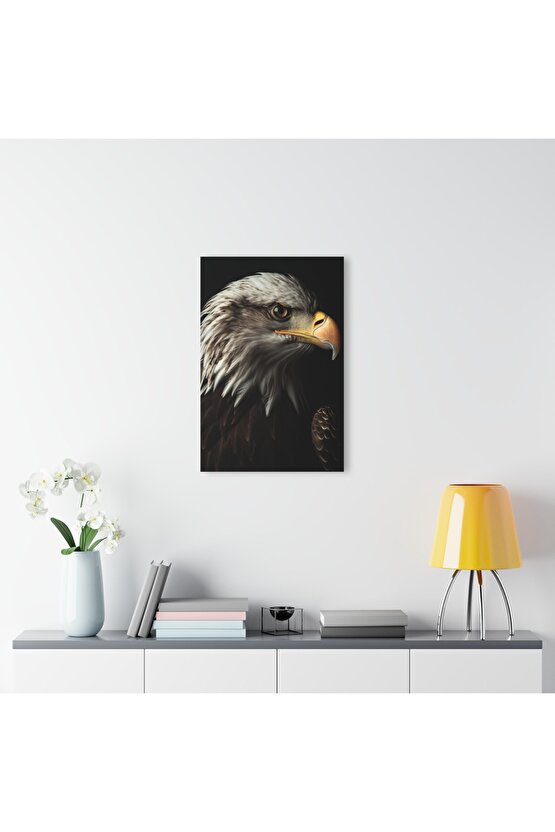 Kartal Başı Cam Tablo Duvar Dekoru