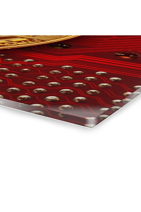 Bitcoin Kripto BTC Crypto Para 2 Cam Tablo Duvar Dekoru