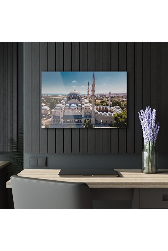 Süleymaniye Camii İslam Cam Tablo Duvar Dekoru