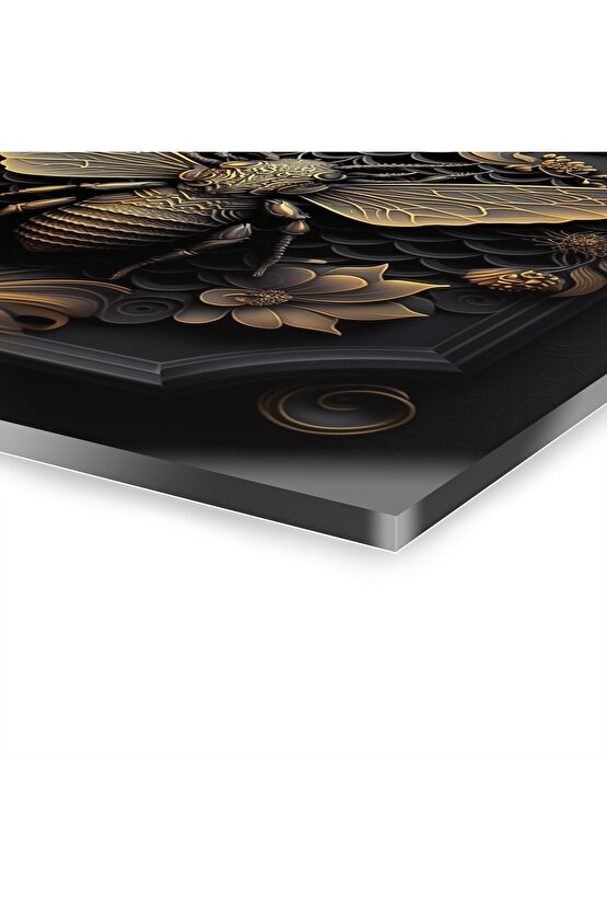 3d Arı Cam Tablo Duvar Dekoru