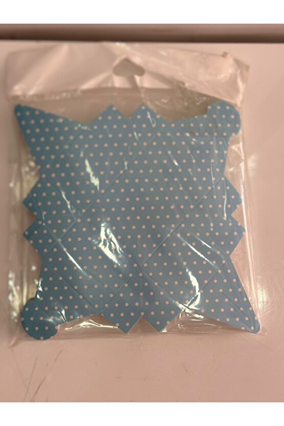 kare karton puanlı lokum kutusu 50 li