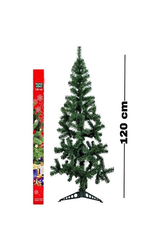 Yılbaşı Çam Ağacı, 120 cm, 130 Dal, Yeşil, Şık ve Doğal Bir Dekorasyon
