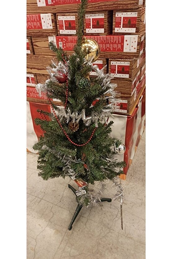 Yılbaşı Ağacı 120 Cm Çam Ağacı Plastik Ayaklı 123 Dal