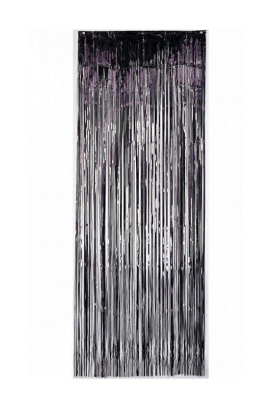 Parti Kutlama Arka Fon Kapı Perdesi - Metalize (90x240cm) Renk Siyah