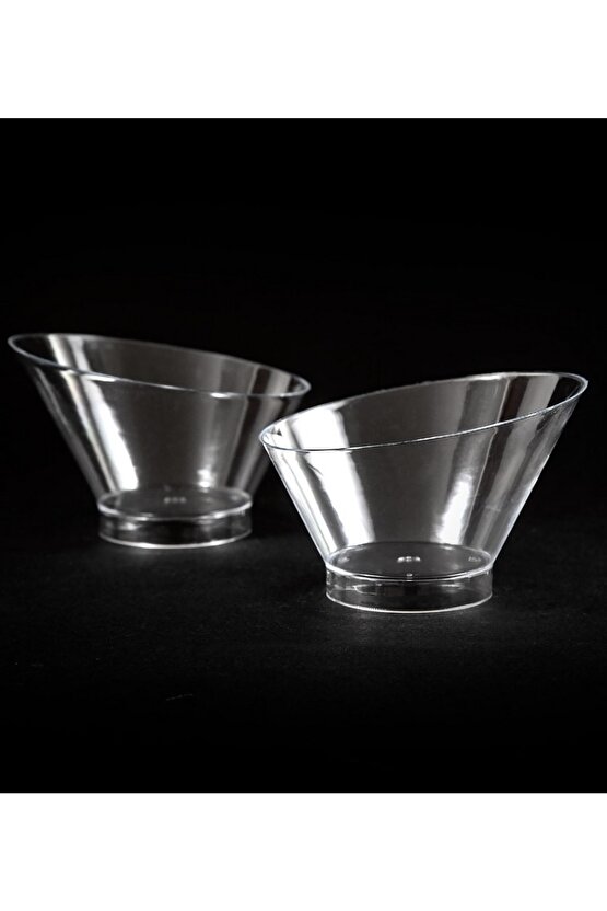 Plastik Oval Tatlı Kabı Kasesi 220cc 15 Adet