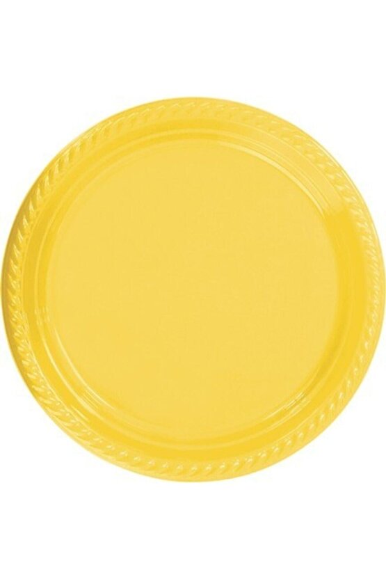 Sarı Plastik Tabak 22 Cm 25li