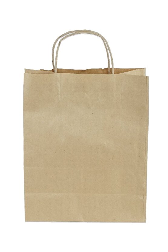 Burgu Sap Kraft Çanta, 25x31x12cm, 50 Adet