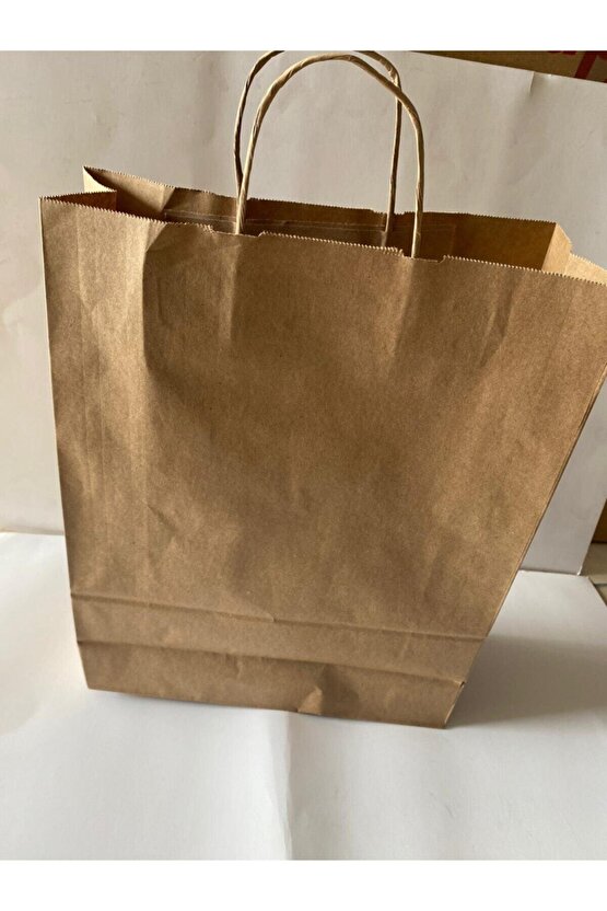 Burgu Saplı Kraft Çanta-kraft Poşet (25 Adet) 41-31-12