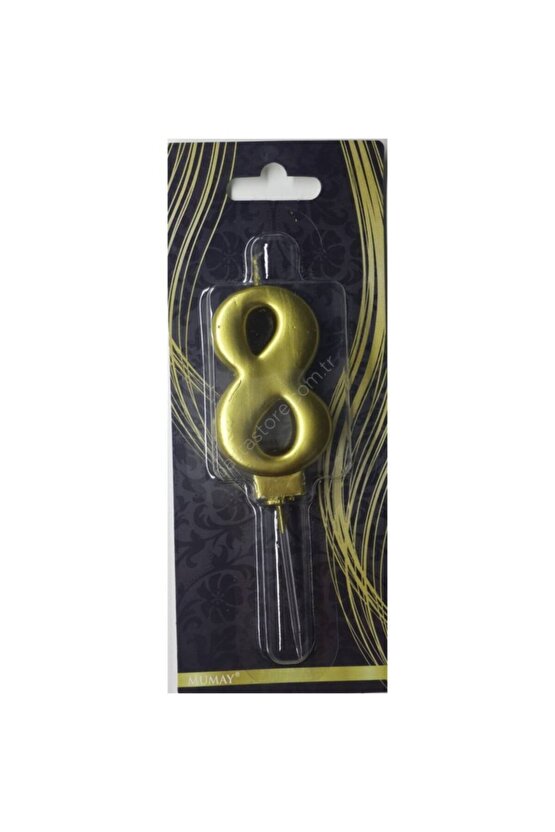 8 Rakam Gold Altın Mum