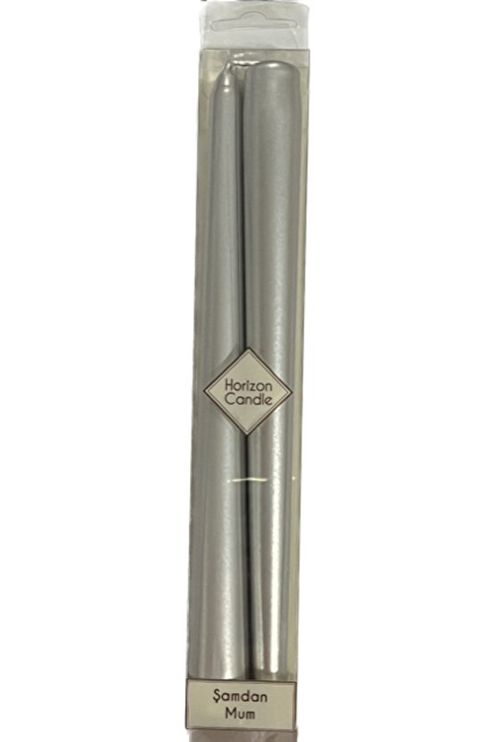 Gümüş Şamdan Mum 2li