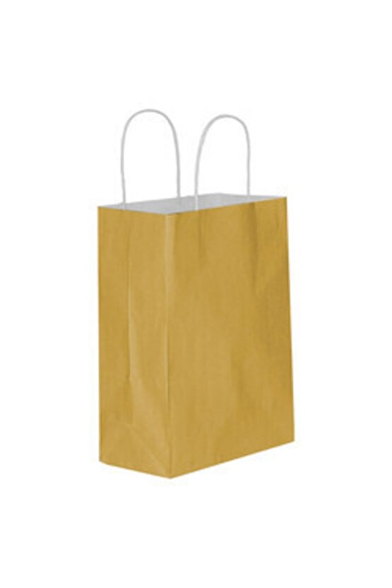 31x12x41 Büküm Saplı Poşet 25li -altın-