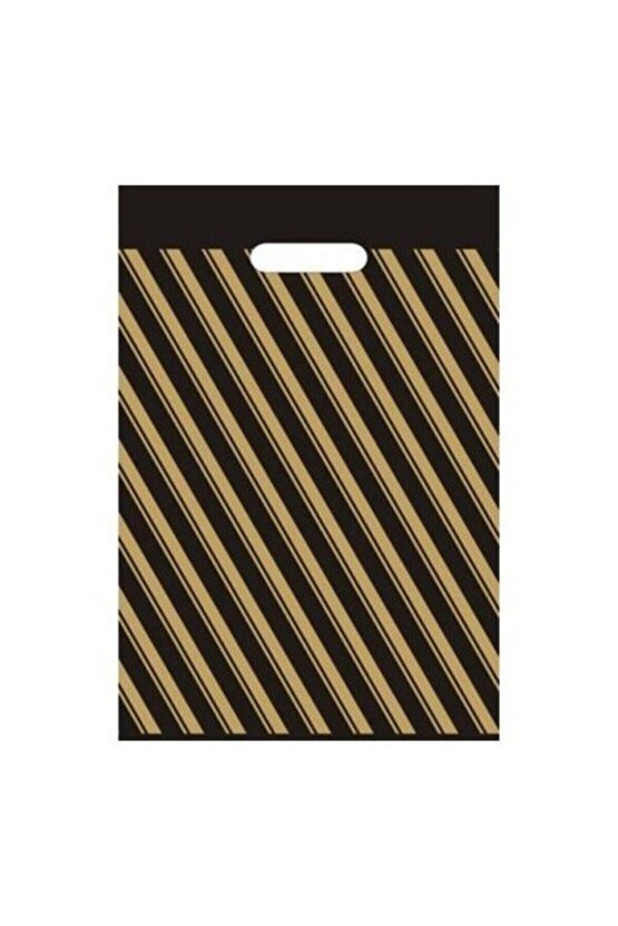 14 SÜS Siyah Çizgili Takviyeli Poşet 26 X 38 Cm (no2) 200 Adet