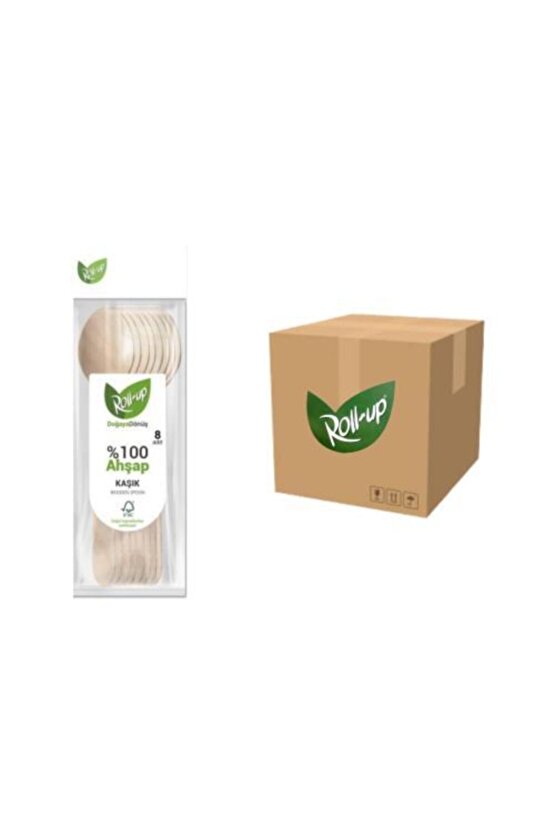 Doğaya Dönüş Ahşap Kaşık 8li 1 Koli 12 Paket