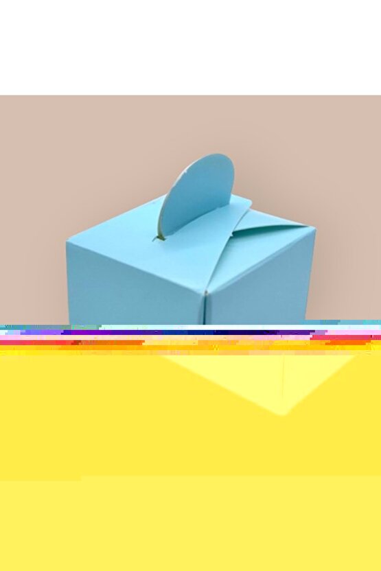 Lokum Kutusu - Küp - Mavi 50li