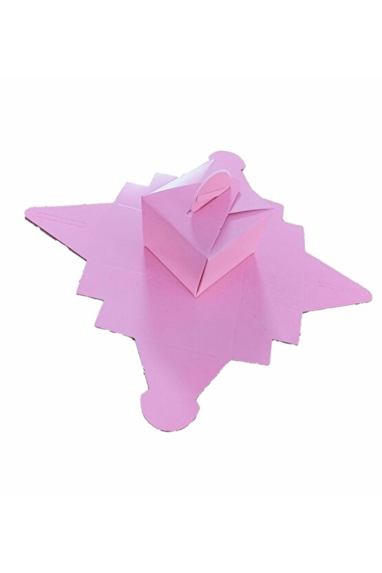 Lokum Kutusu Pembe Renk Kare 50 Adet 4x5 Cm