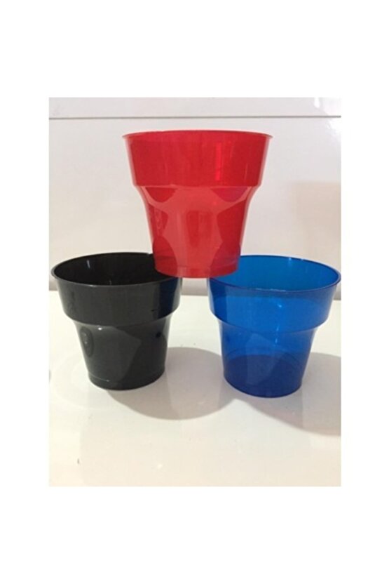 Renkli Kristal Bardak 100lü