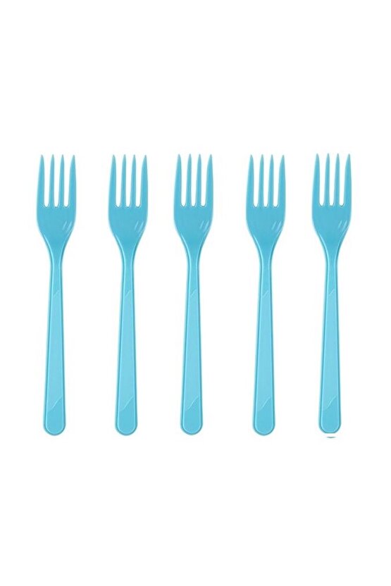 50 Adet Renkli Sert Dayanıklı Plastik Kullan At Doğum Günü Parti Sunum Çatal