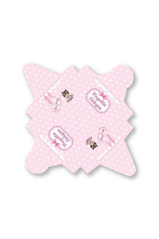 Hoşgeldin Bebeğim Pembe Lokum Ve Şekerleme Kutusu 50 li