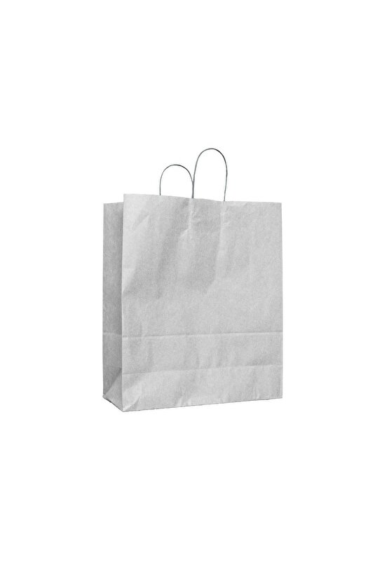 -beyaz Renk-35x20x34-kraft Çanta 100 Adet