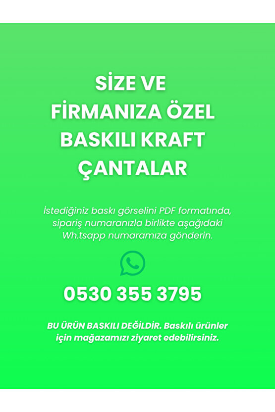 Kraft Karton Çanta 30 Adet