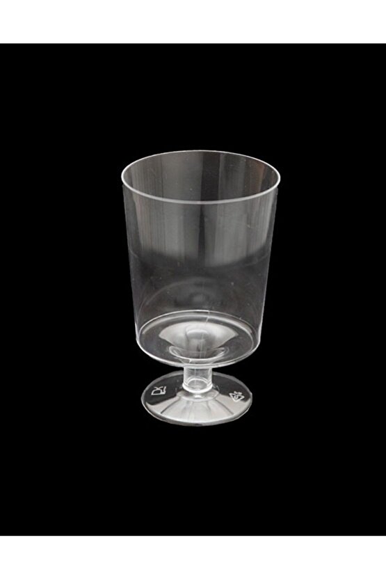 Plastik Mini Şeffaf Parlak Sert Kadeh 10 Adet