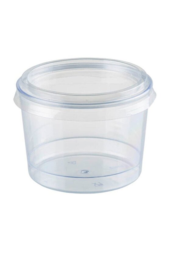 Plastik Tatlı Kabı Kasesi Kristal 250 Cc  15Adet